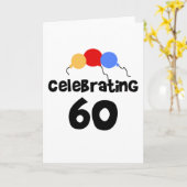 祝 60 カード (黄色い花)