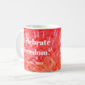 祝!7月4日の花火の爆発コーヒーマグ コーヒーマグカップ (正面左)