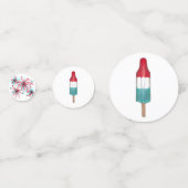 祝!7月4日愛国的ロケットポスポップ・アートのクル コンフェッティ (正面)