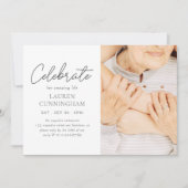 祝Amazing Lifeのシンプル写真モダン 招待状 (正面)