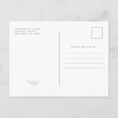 祝Beautiful モダン Life Memorial Photo インビテーションポストカード (裏面)