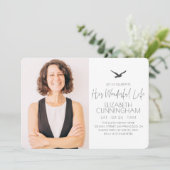 祝Beautiful Lifeモダン Memorial Photo 招待状 (スタンド正面)