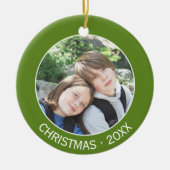 祝Christmasとお気に入りのYour Photo セラミックオーナメント (正面)