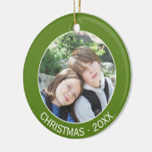 祝Christmasとお気に入りのYour Photo セラミックオーナメント (左)