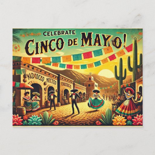 祝Cinco de Mayo ポストカード (正面)