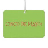 祝Cinco de Mayo Mexican Fiestaパーティー カーエアーフレッシュナー (裏面)