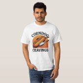 祝Corndog Artユニークの軽食 Tシャツ (正面フル)