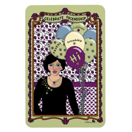 祝Friendship_A_4x6冷蔵庫磁石 マグネット (縦)