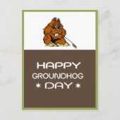 祝Groundhog Dayはがき ポストカード (正面)