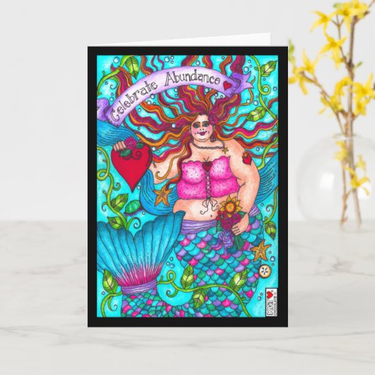 祝Mermaidカード カード (黄色い花)