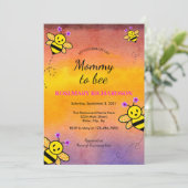 祝Mommy to Bee Baby Shower招待状 招待状 (スタンド正面)