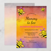 祝Mommy to Bee Baby Shower招待状 招待状 (正面/裏面)
