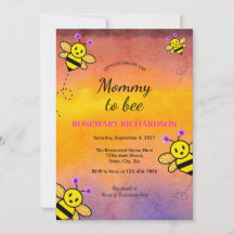 祝Mommy to Bee Baby Shower招待状