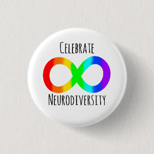 祝Neurodiversity Autism Acceptance Rainbow 缶バッジ