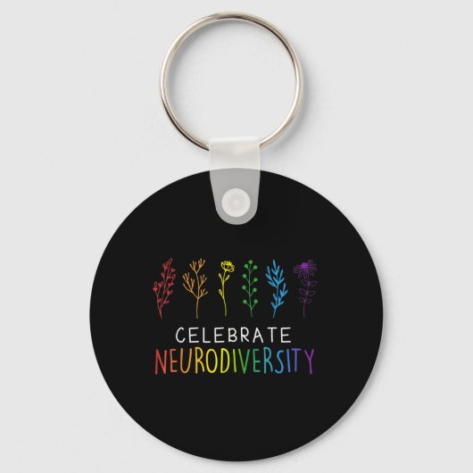 祝NEURODIVERSITY AUTISM AWARENESS キーホルダー (正面)
