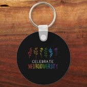 祝NEURODIVERSITY AUTISM AWARENESS キーホルダー (正面)