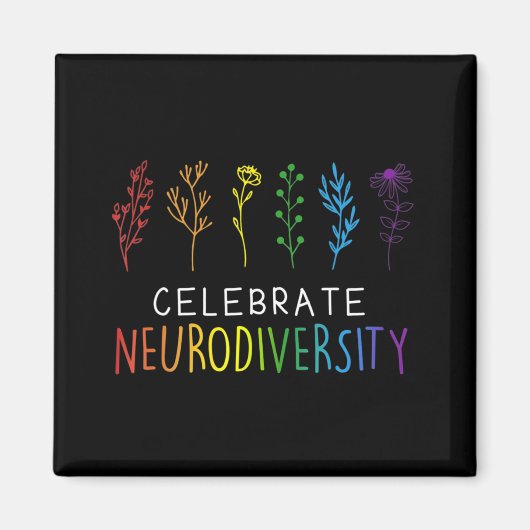 祝NEURODIVERSITY AUTISM AWARENESS マグネット (正面)
