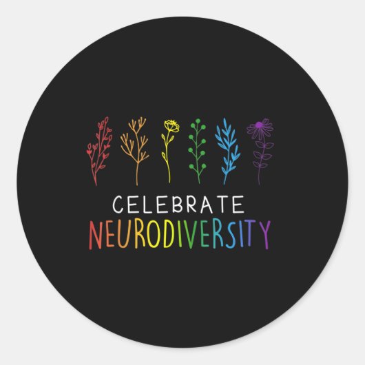 祝NEURODIVERSITY AUTISM AWARENESS ラウンドシール (正面)