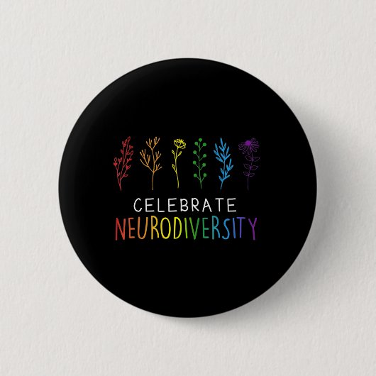 祝NEURODIVERSITY AUTISM AWARENESS 缶バッジ (正面)