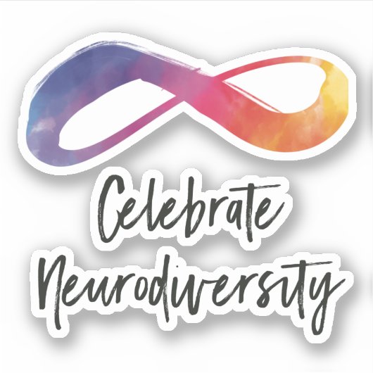 祝Neurodiversity Water Color Infinity シール (正面)