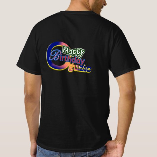 祝Oguzie:パーソナライズされた誕生日Tシャツ Tシャツ (裏面)