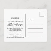 祝Photo Black卒業グラデーションパーティー インビテーションポストカード (裏面)