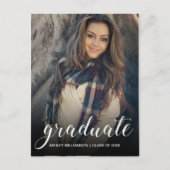 祝Photo Black卒業グラデーションパーティー インビテーションポストカード (正面)