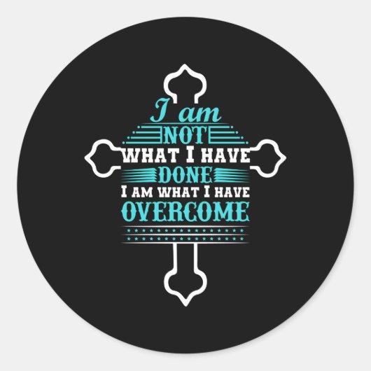 祝Recovery Christian Cross Club Church God ラウンドシール (正面)