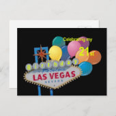 祝s my 21 stラスベガス誕生日はがき ポストカード (正面/裏面)