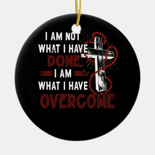 祝Tシャツ十字架C セラミックオーナメント (正面)