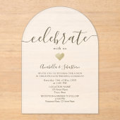 祝U.S.ウェディングレセプションで アクリル招待状 (正面)