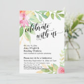 祝U.S.書道の水彩花と 招待状 (スタンド正面)