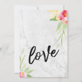 祝U.S. Soft Marble & Water Color Flowers 招待状 (裏面)