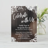 祝U.S. Wood Barrel Lace Lights Flowers 招待状 (スタンド正面)