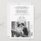 祝UsシンプルBlack & White Champagne 招待状 (裏面)