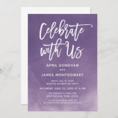 祝Us Brushタイポグラフィグラデーション 招待状 (正面/裏面)