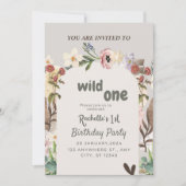 祝With Us 1th birthday Wild flower 招待状 (正面)