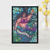 祝Your Beautiful Self Fat Mermaid Card カード (黄色い花)