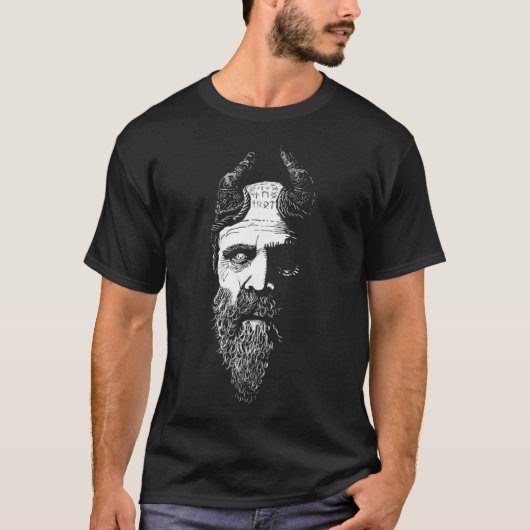神々からのミミルの首 Tシャツ (正面)