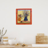 神々が崇拝するバドラカリ女神1675 ポスター (キッチン)