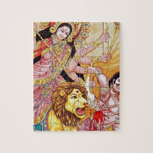 神々と神ヒンドゥー教の寺院 ジグソーパズル (縦)