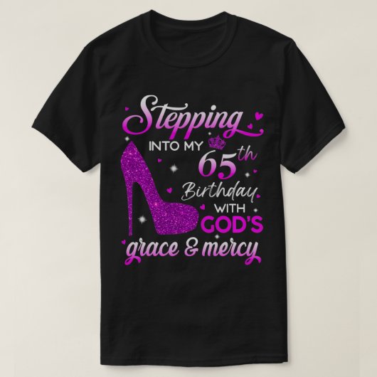 神々と私の65誕生日へのステップGrace Mer Tシャツ (デザイン正面)
