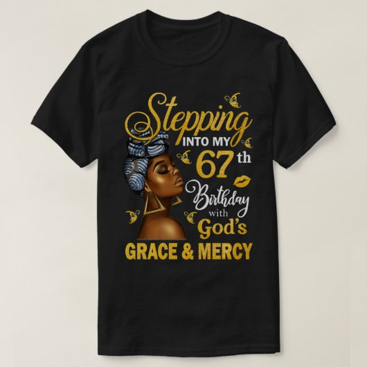 神々と私の67番目の誕生日へのステップGrace Mer Tシャツ (デザイン正面)