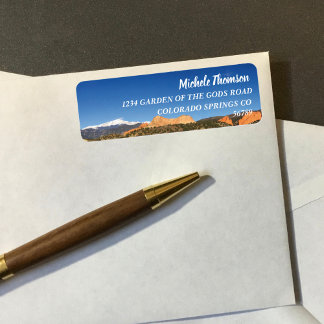 神々と雪の庭Pikesピークをキャップ ラベル