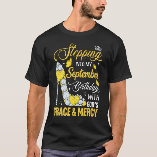 神々と9月の誕生日に入る Tシャツ (正面)