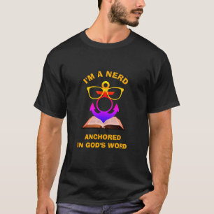 神々にアンカーされたおもしろいWORD CHRISTIAN Tシャツ