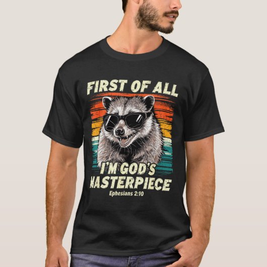 神々の傑作 初めてのクリスチャン Tシャツ (正面)