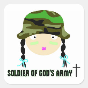 神々の兵士の軍隊のキリスト教の贈り物 スクエアシール