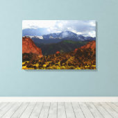 神々の園からパイクピーク キャンバスプリント (インサイチュ (ウッドフロア))