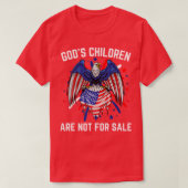 神々の子供たちはアメリカの旗おもしろいを売らない Tシャツ (デザイン正面)